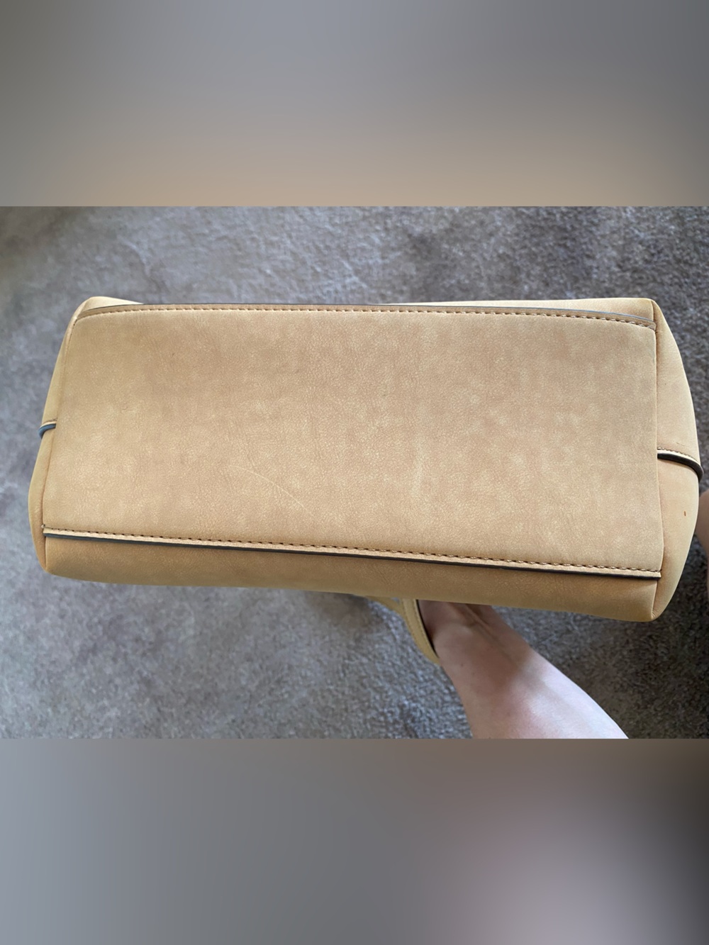 Nanette Lepore Beige Two-Tone Tote with Faux Suede - Picture 9 of 12